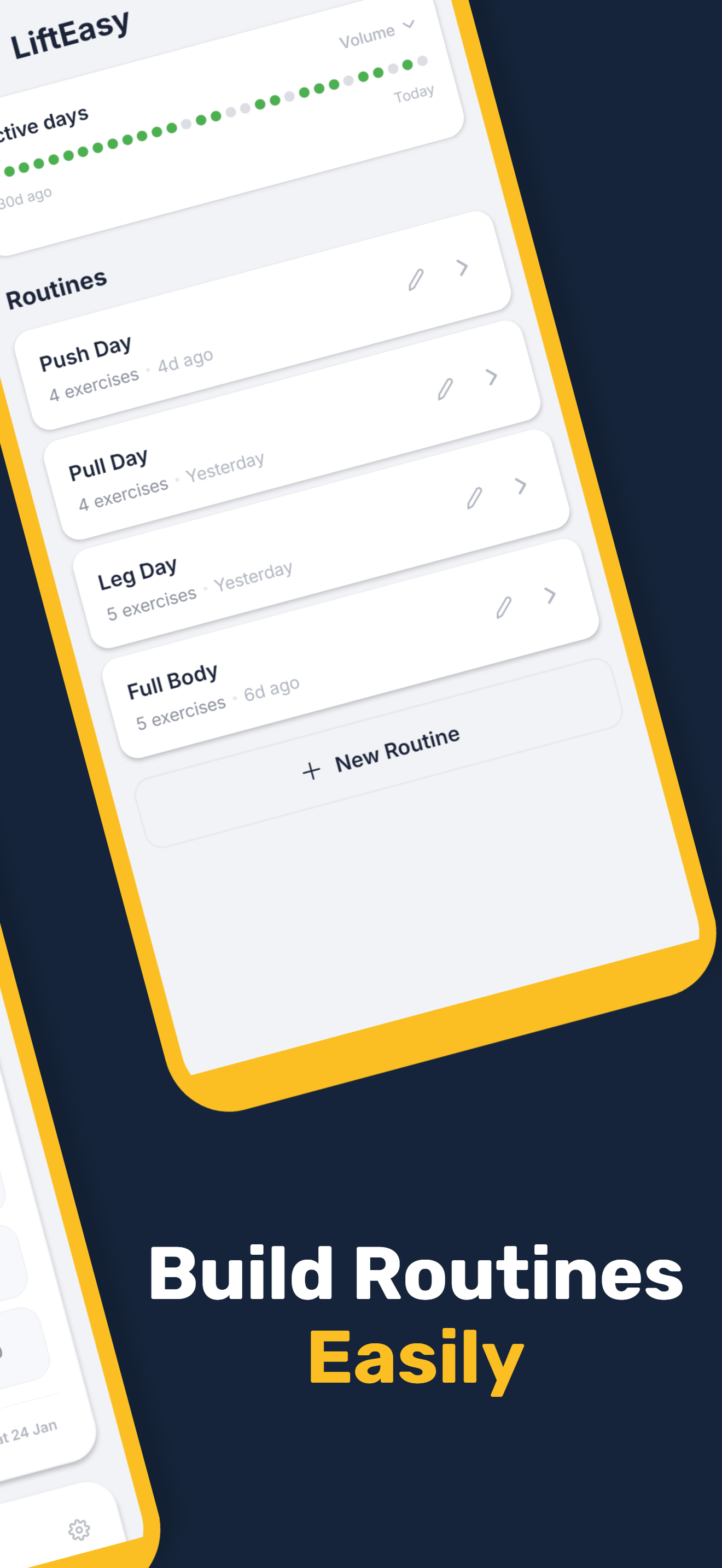 LiftEasy progress charts