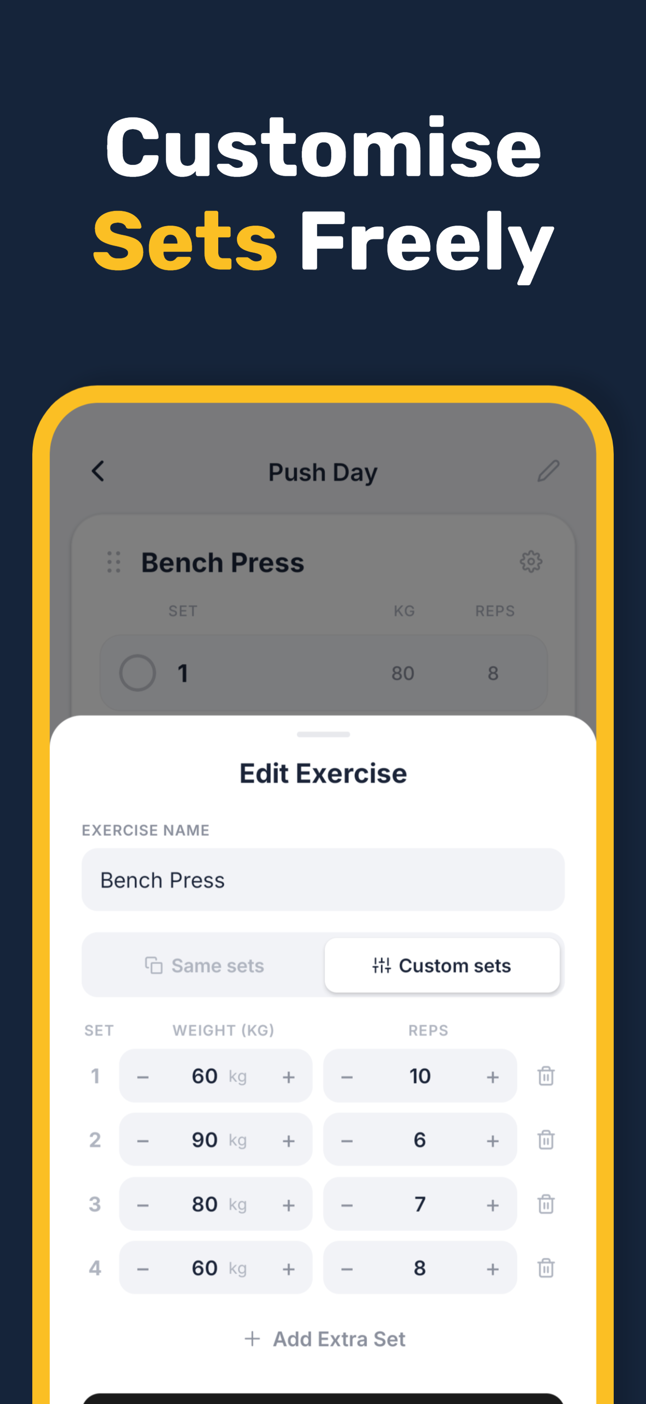 LiftEasy exercise editor
